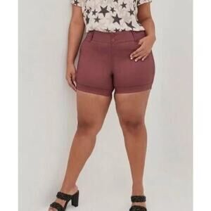 Torrid 4X Stretch Sateen Shorts Mid-Rise 5 Inch in Ginger Size Plus 28 NWT